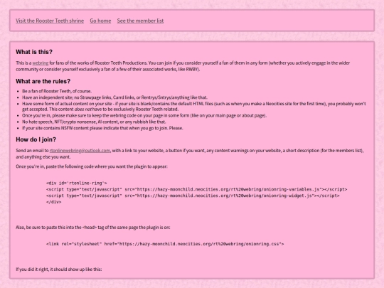 rt webring screenshot