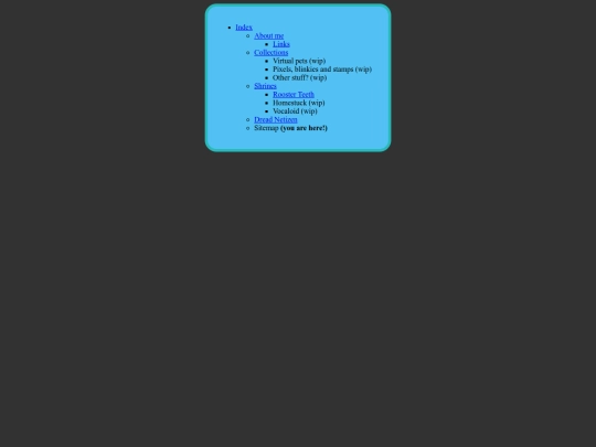 subpages/sitemap screenshot