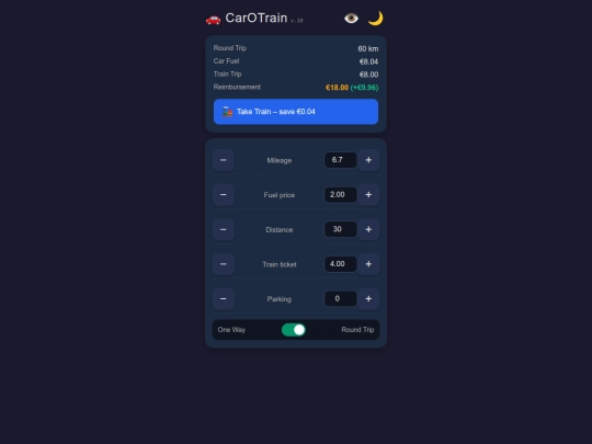 carOtrain screenshot