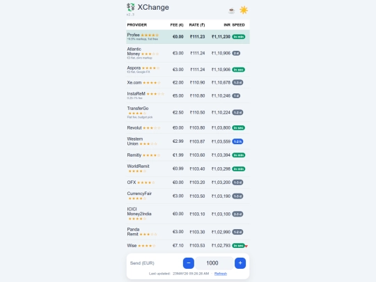 xchange screenshot