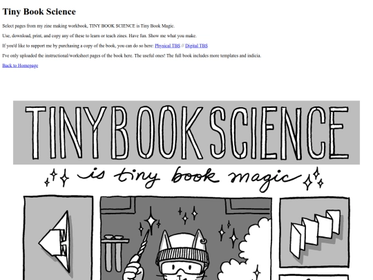 comics/tinybookscience screenshot