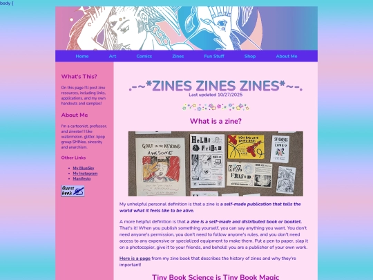 zines screenshot
