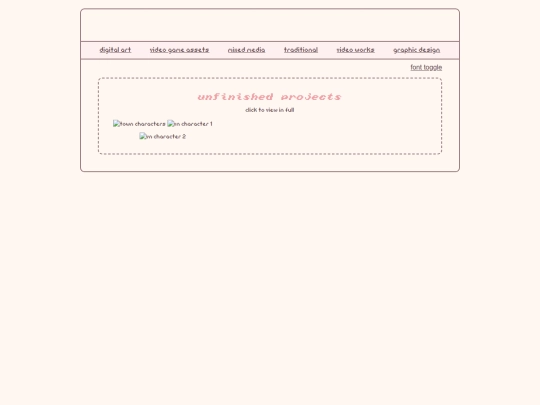 mediums/unfinished-projects screenshot