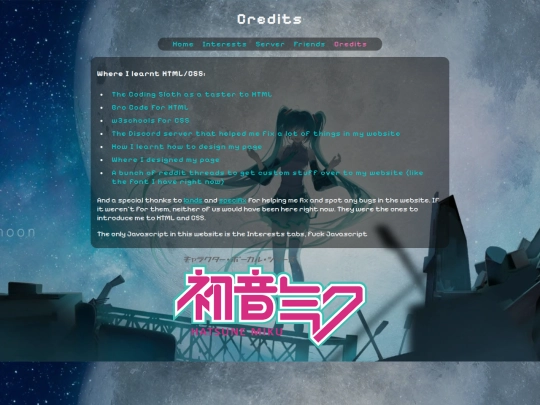 Pages/Credits screenshot