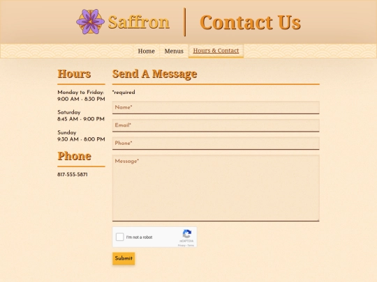 Saffron/contact screenshot