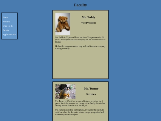 staff-page screenshot