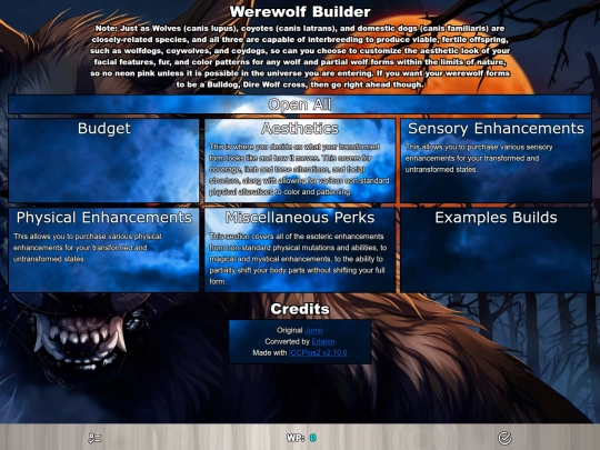 Werewolf-Builder screenshot