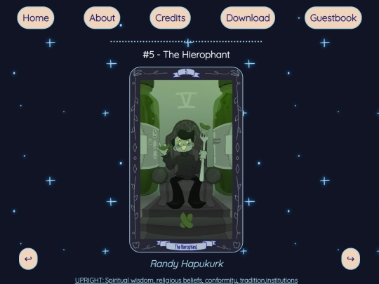 card/thehierophant screenshot