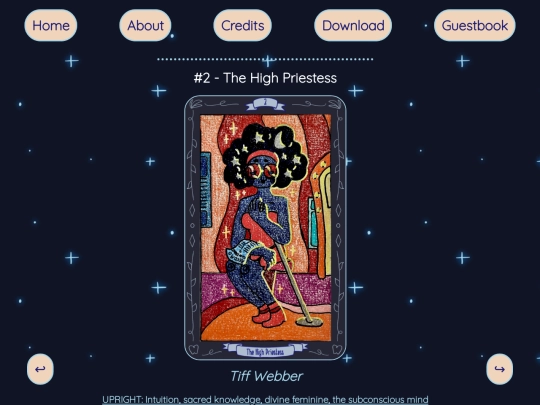 card/thehighpriestess screenshot