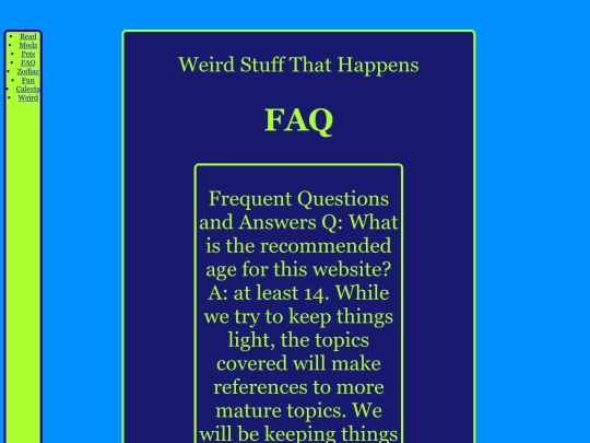 faq screenshot