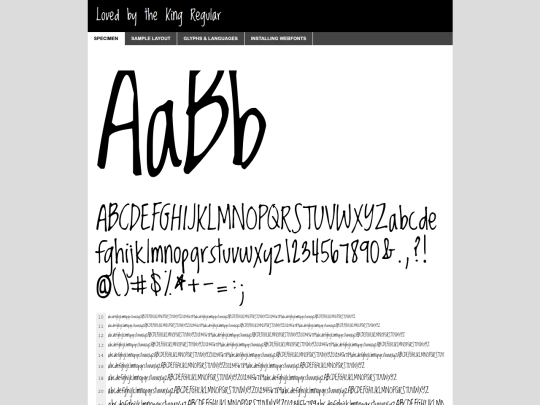fonts/LovedByTheKing/lovedbytheking-regular-demo screenshot