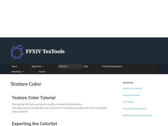 mods/Texture Color – FFXIV TexTools screenshot