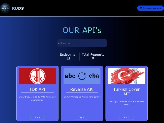 api screenshot