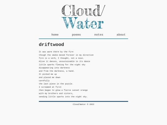 poems/driftwood screenshot
