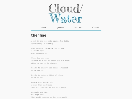poems/thermae screenshot
