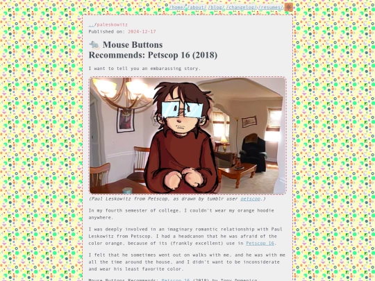 blog/paleskowitz screenshot