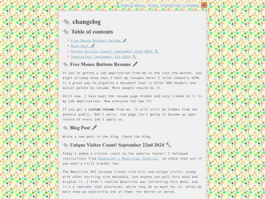 changelog screenshot