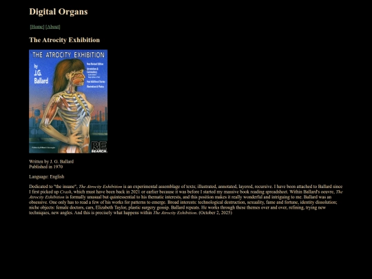 Literature/TheAtrocityExhibition screenshot