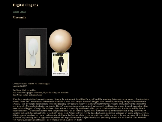 Perfumes/Moonmilk screenshot