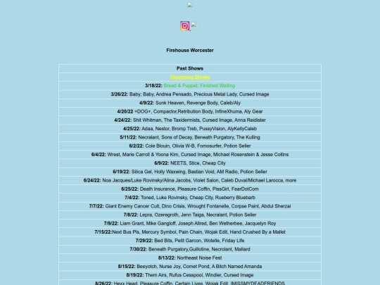 pastshows screenshot