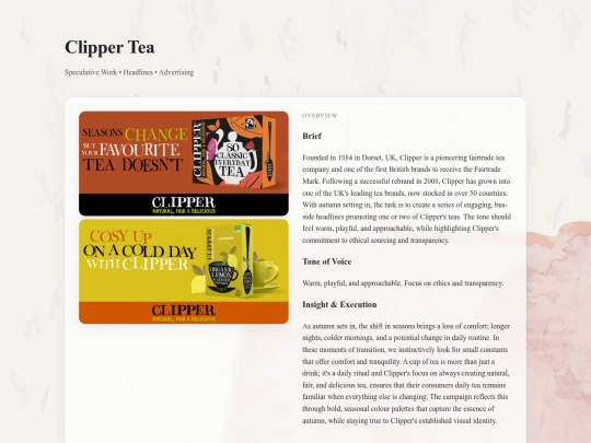 Portfolio Subpages/ClippersSpec screenshot