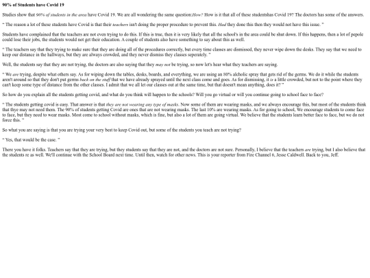 CSS Documents/News Article Project Jesse Caldwel screenshot