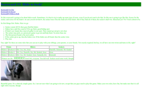 CSS Documents/Scorecard3 screenshot