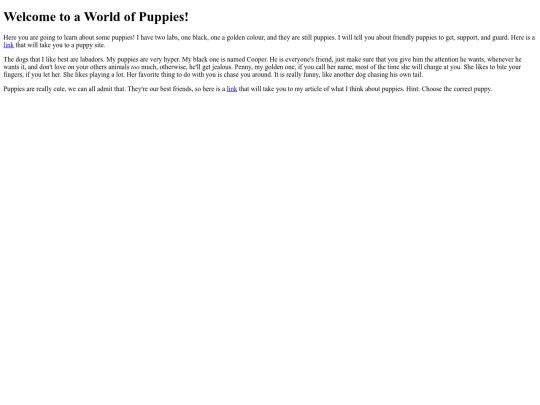 CSS Documents/puppies screenshot