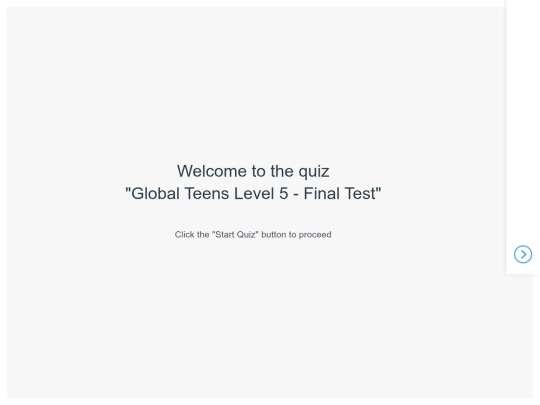 Global Teens Level 5 - Final Test (Published) screenshot
