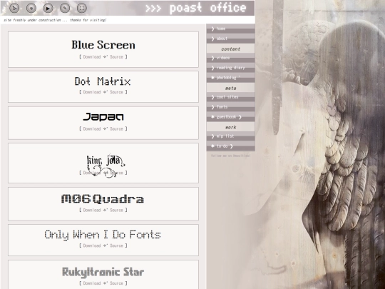 font screenshot
