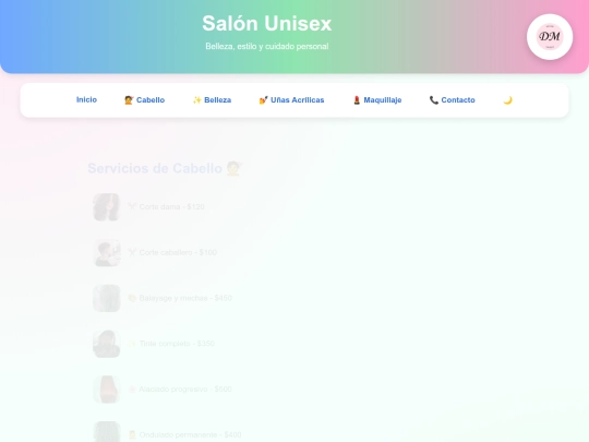 servicios-cabello screenshot