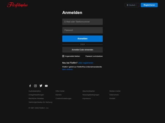 at-de/account/login screenshot