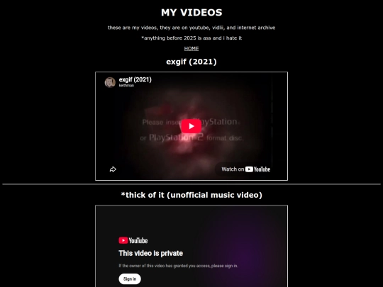 videos screenshot