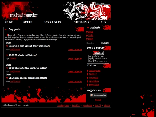 home/blog screenshot