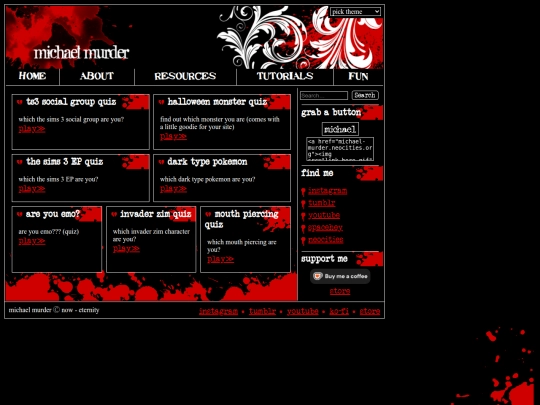 home/fun/quizzes screenshot