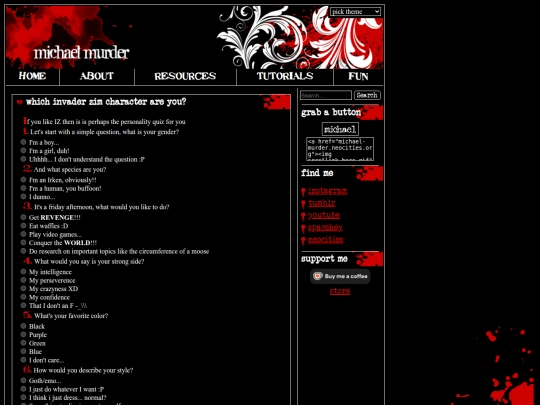 home/fun/quizzes/invader_zim screenshot