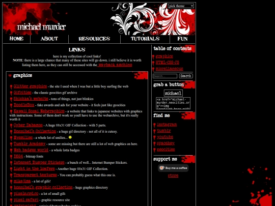 home/goodies/links screenshot