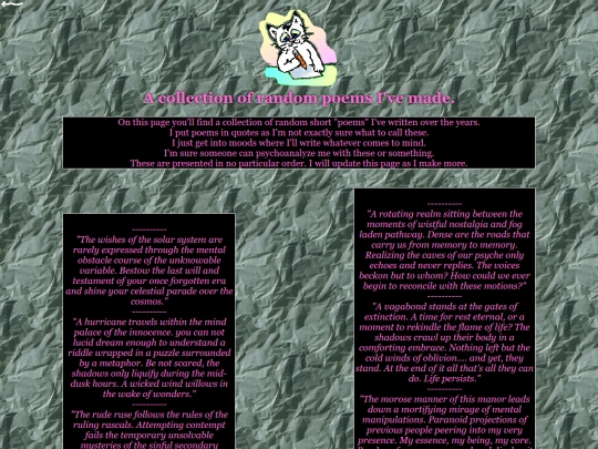 rambles/poems screenshot