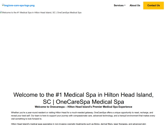 welcome-to-the-1-medical-spa-in-hilton-head-island-sc-onecarespa-medical-spa screenshot