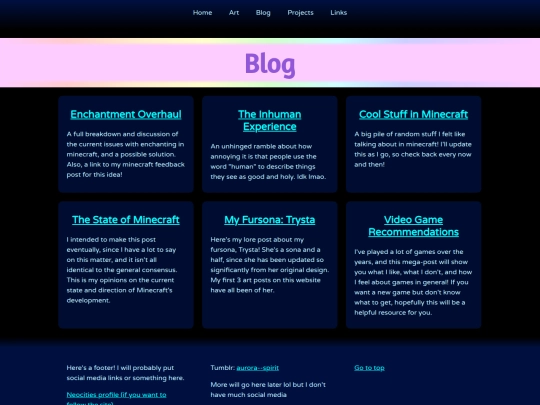 blog screenshot