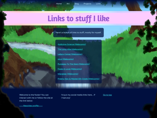 links screenshot