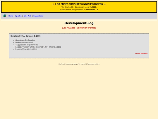 updates screenshot