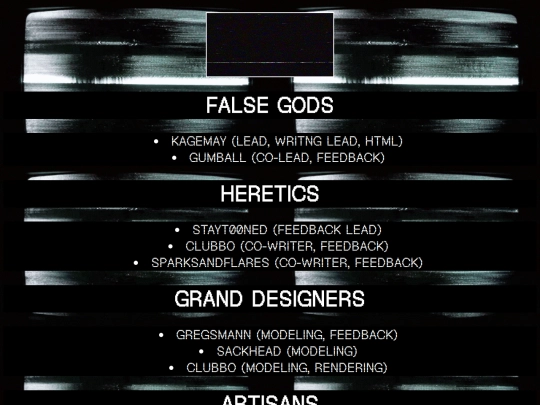 CREDITS screenshot