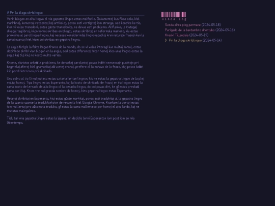 weblog_eo/pri-la-bloga-skriblingvo screenshot