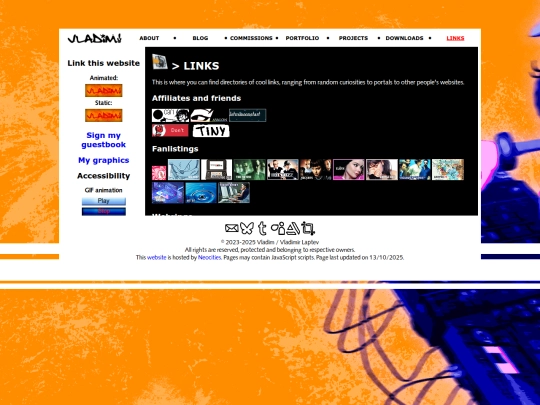 links screenshot
