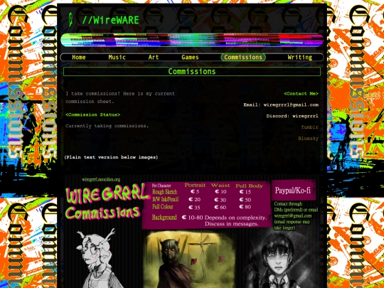 comissions screenshot