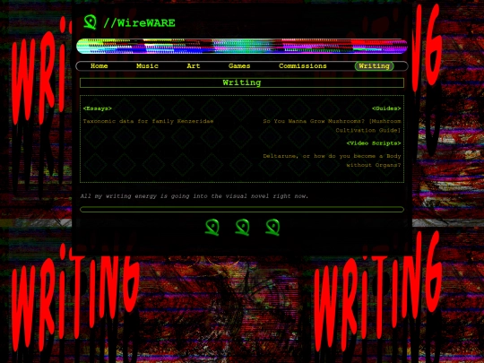 writing screenshot