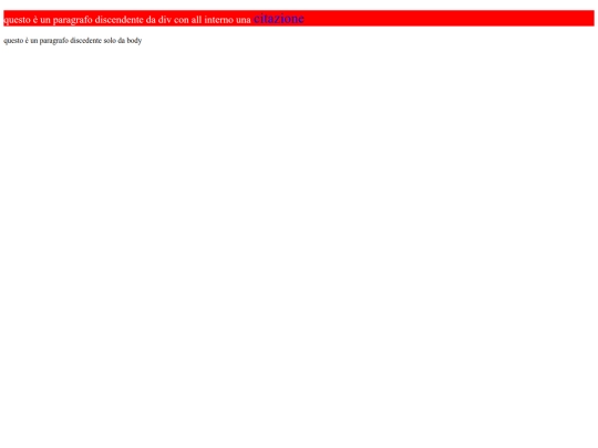 Pagine/SELETTOREDISCENDENTE screenshot