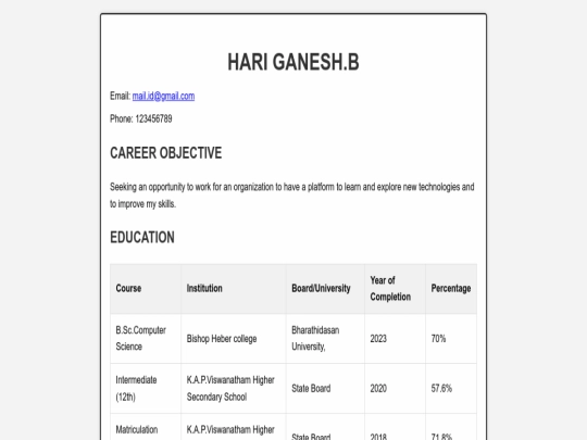 index screenshot