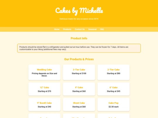 products screenshot